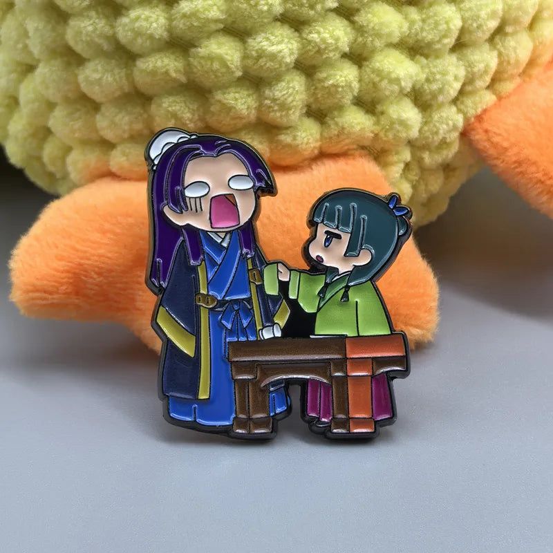 Anime Couple Enamel Brooch Pin Cartoon Jewelry Fashion Accessories