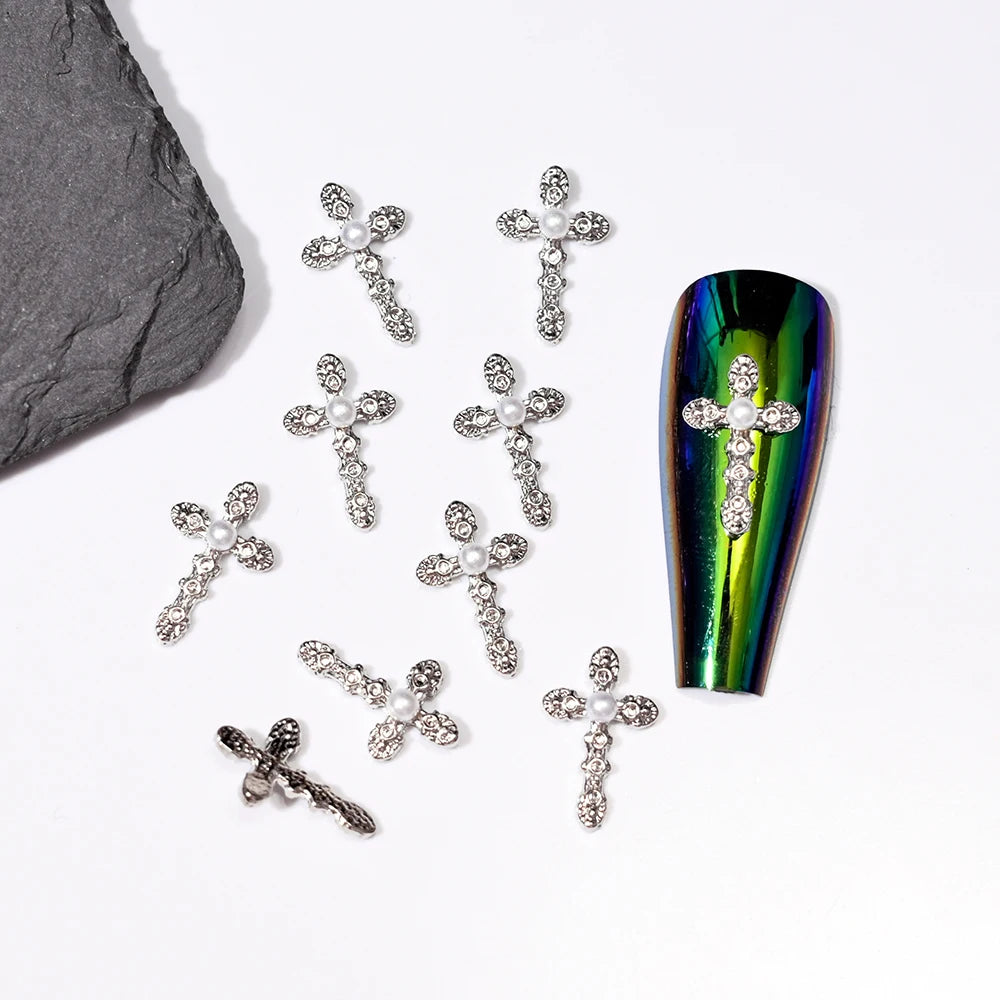 Halloween Fake Weapon Nail Charms Set - Bloody Horror Metal Nail Art Decorations