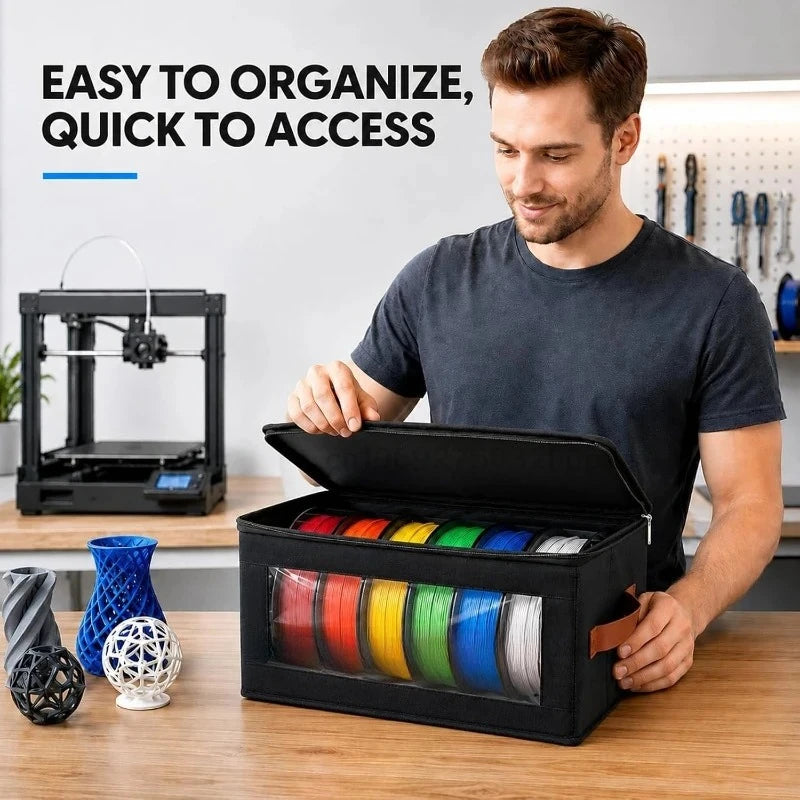 3D Printer Filament Storage Bag - Dustproof Moistureproof Organizer for Home Office Workshop