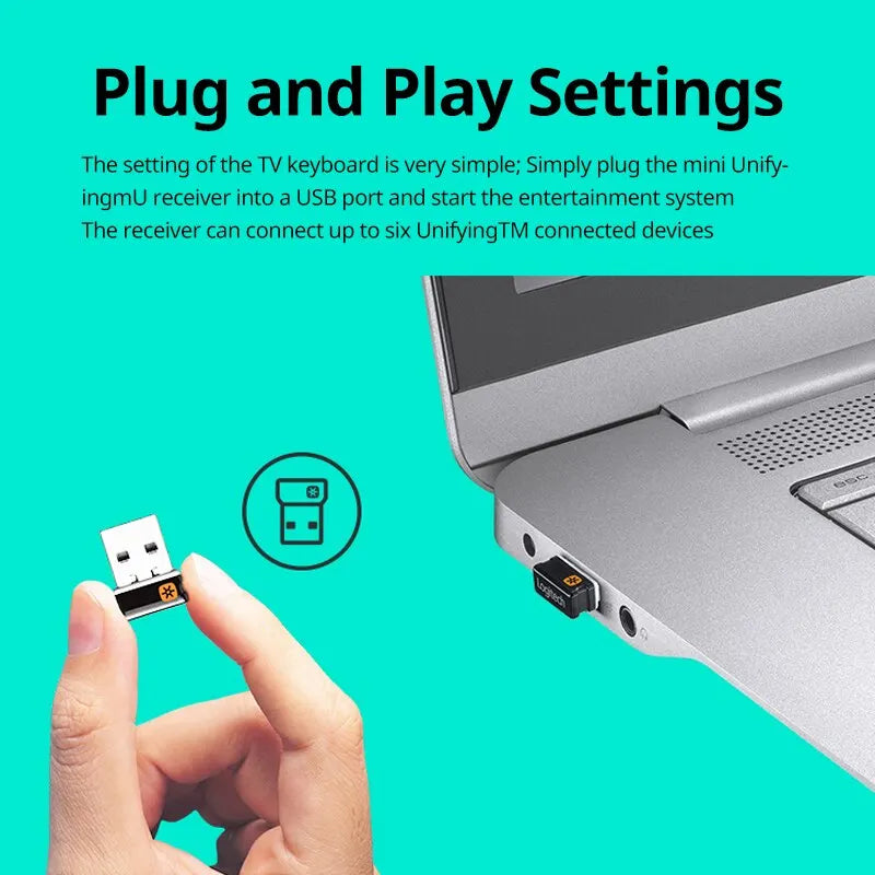 Wireless Touch Keyboard with Touchpad for Smart TV & Laptop - 87 Keys