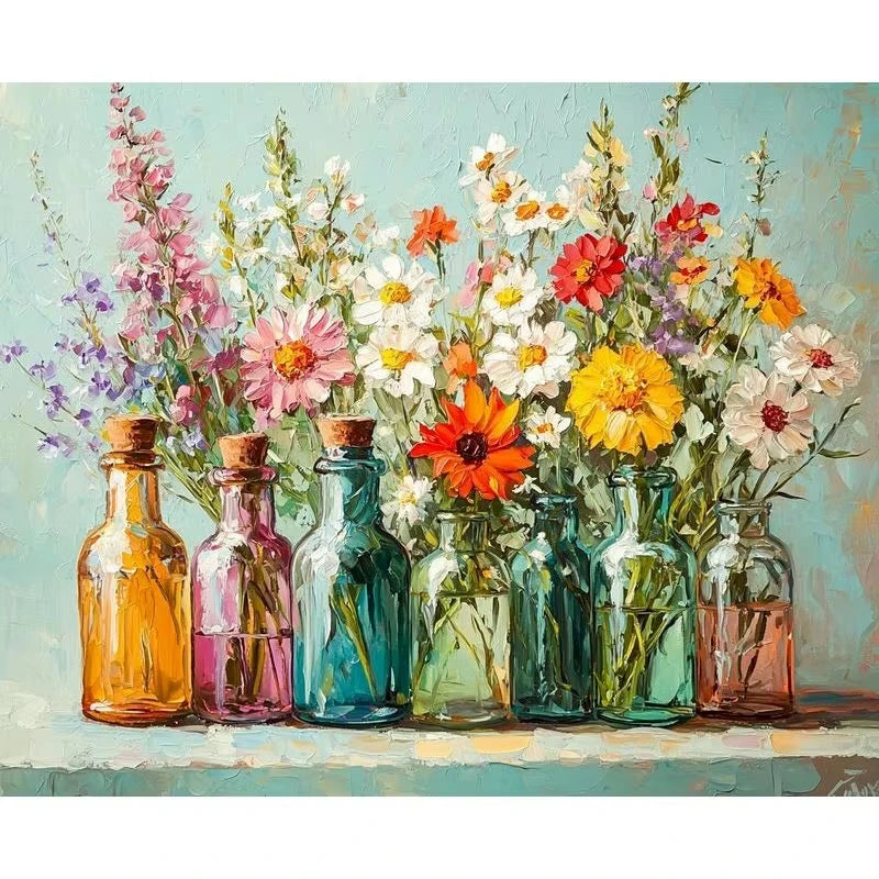 Oil Painting by Numbers Kit Garden Landscape - DIY Wall Art for Beginners