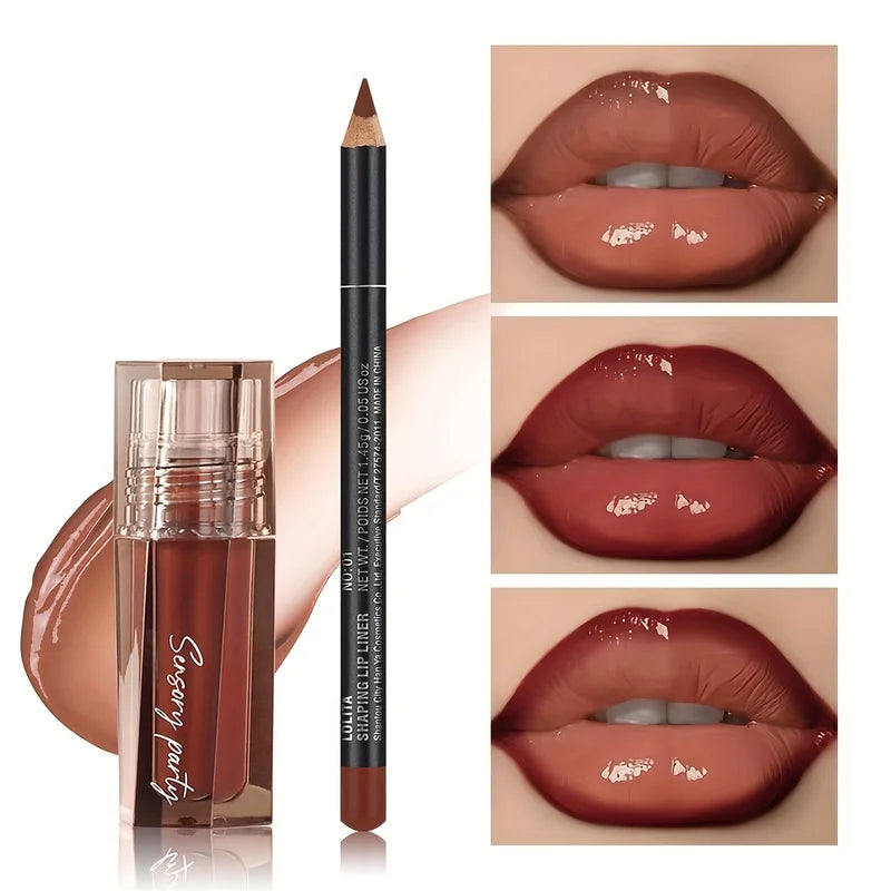 Long Lasting Matte Lip Liner Set - 3D Precision, Dewy Look, Multiple Colors