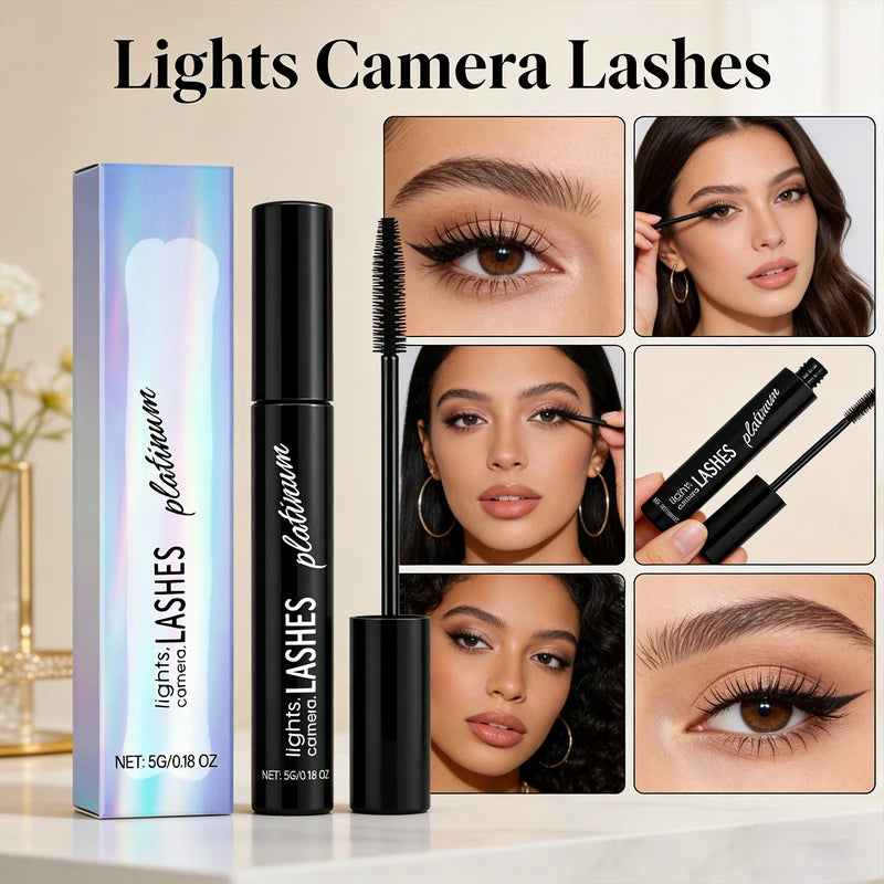 Long Lasting Waterproof Curling Mascara - Natural Finish, No Clumping, Lightweight, Smudge Proof