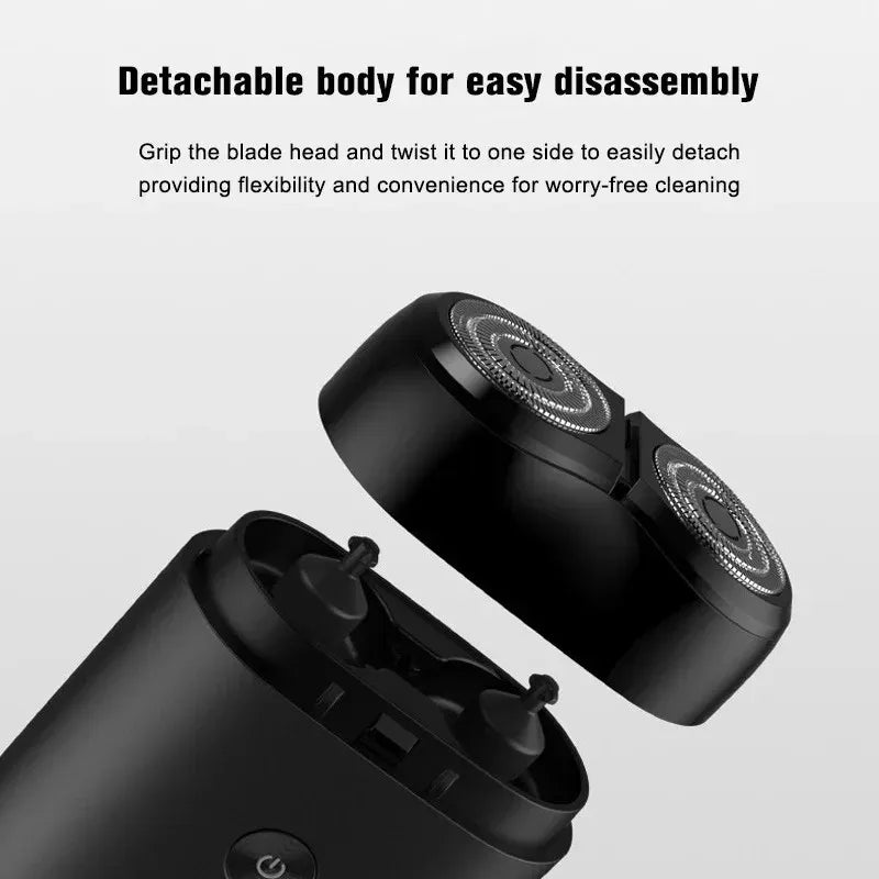 Electric Shaver S100 Waterproof Wet Dry Razor with Dual Floating Blades and Type-C Charging