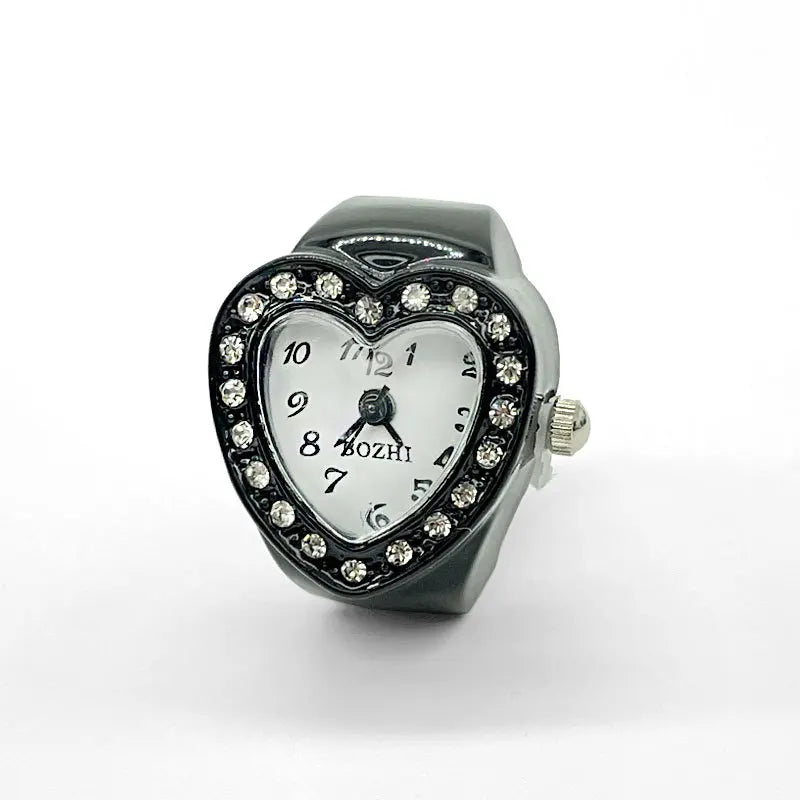 Women’s Fashion Diamond Dial Finger Watch - Small Cute Stylish Timepiece