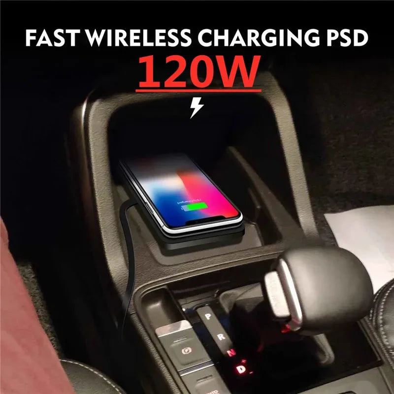 Wireless Car Charger Silicone Pad Stand for iPhone, Samsung, Xiaomi & Huawei