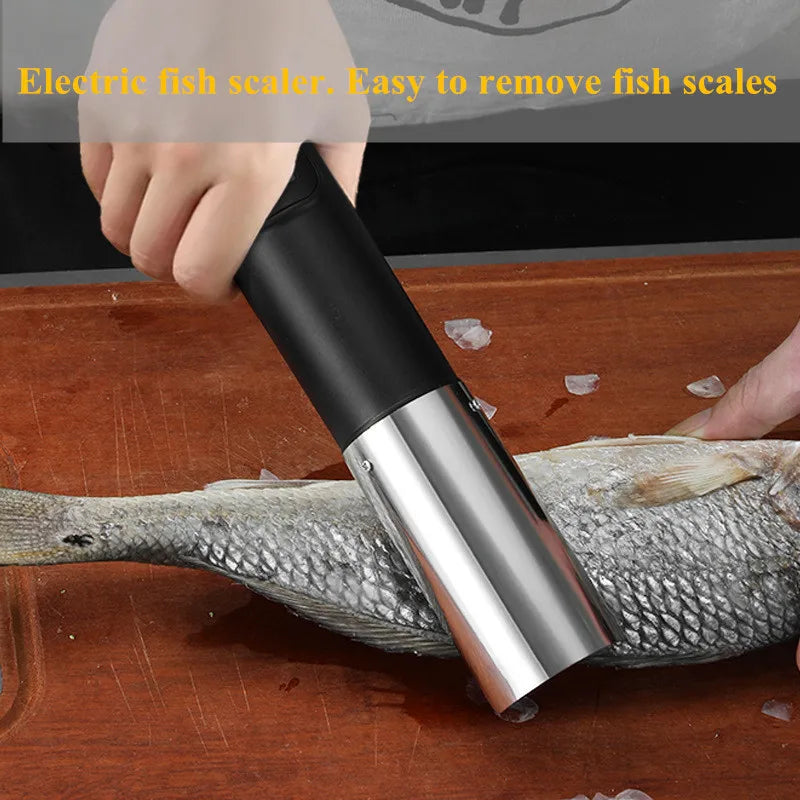 Electric Fish Scale Remover Waterproof Seafood Fish Cleaner USB Rechargeable