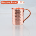 400ml Copper Mug Hammer Texture & Smooth Sanding Drinkware for Cocktails & Beer