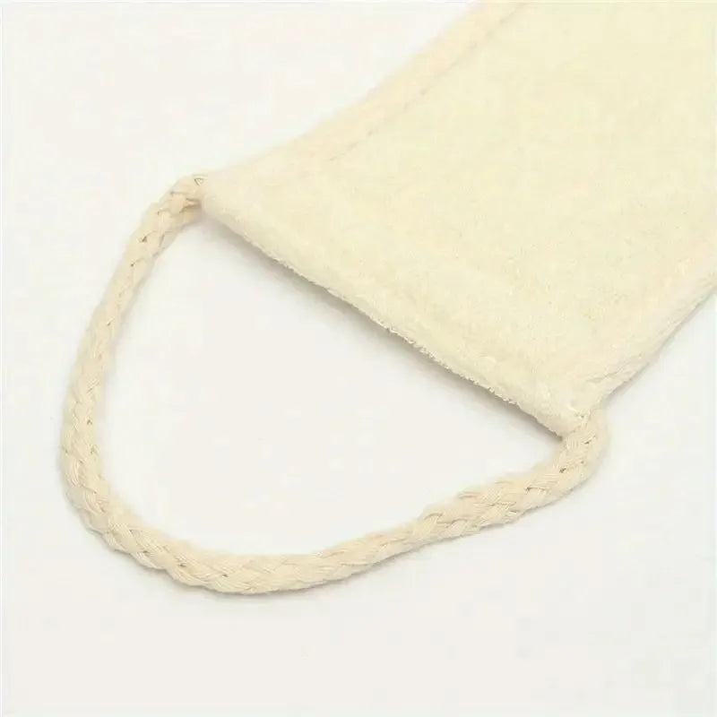 Exfoliating Body Scrubber with Strap - Soft Washcloth for Dead Skin Removal & Dry Brushing