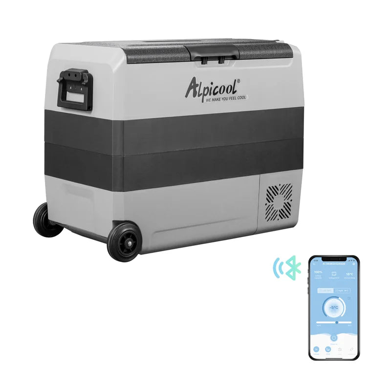 Portable 63 Quart Dual Zone Car Refrigerator Freezer - 12V RV Truck Boat