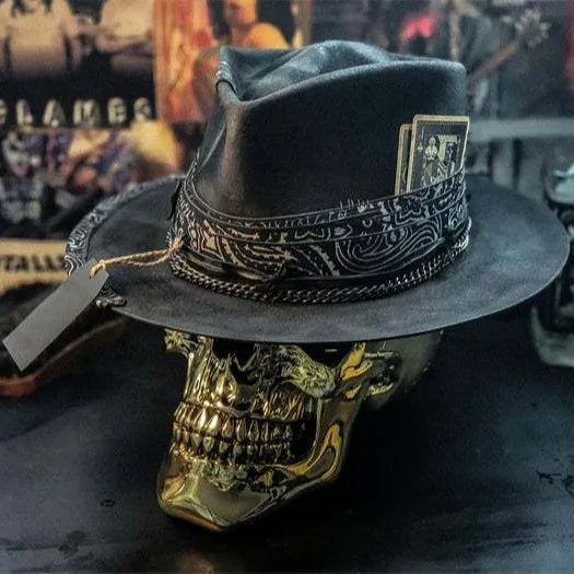 Halloween Skull Cowboy Hat Ball Hat Reaper Party Costume Accessory