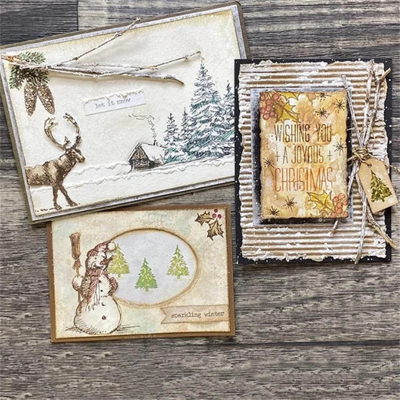Christmas and Halloween Theme Clear Stamps for DIY Card Scrapbooking Decoration