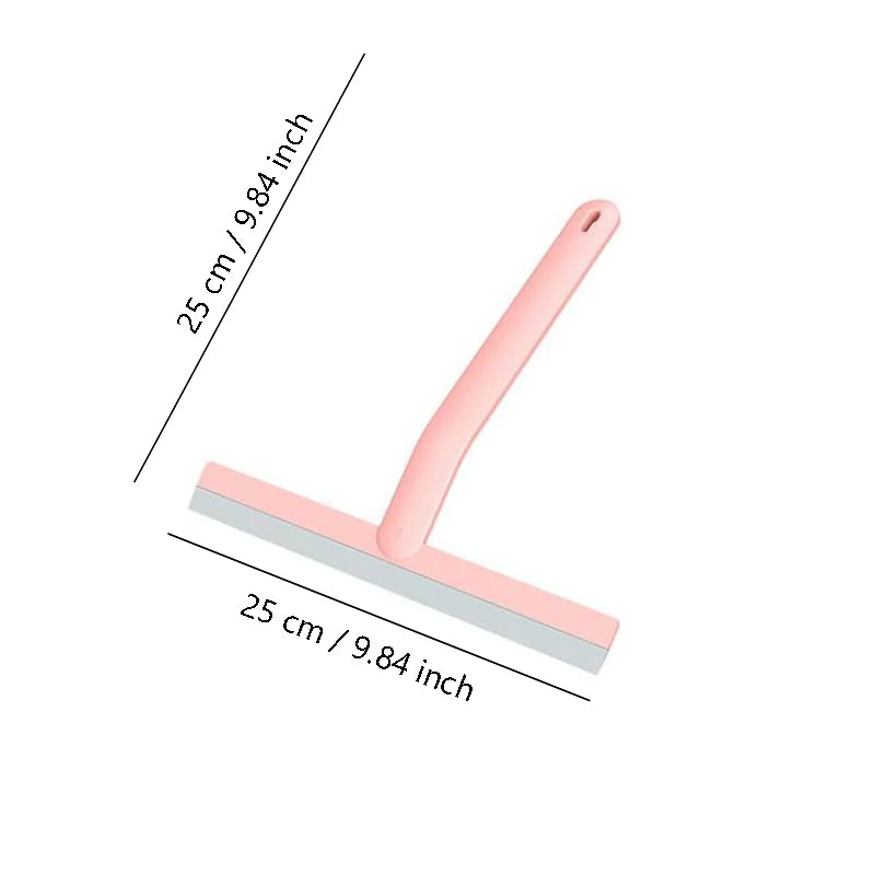 Durable Silicone Shower Squeegee for Water Removal on Glass & Tiles