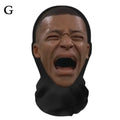 Full Face Mask for Halloween Cosplay Party with Celebrity Face Mesh - Elastic Headwear
