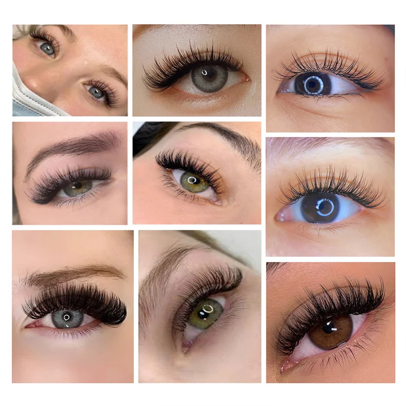 False Eyelash Extensions 10 Cases Assorted Curl, Thickness & Length