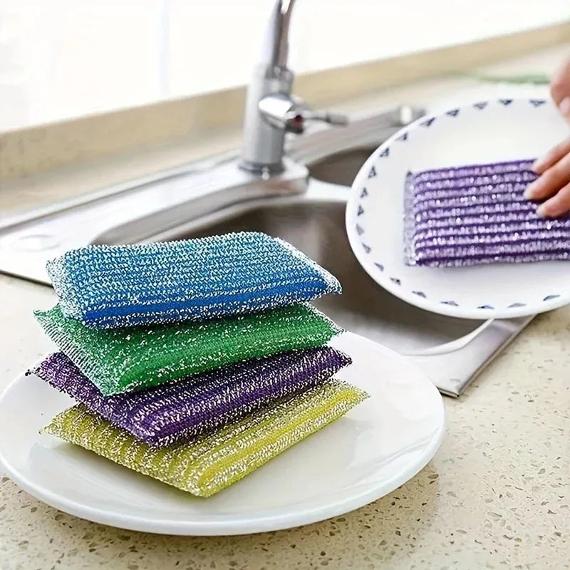 8-Pack Double-Sided Kitchen Dishwashing Sponges with Scrubbing Pads