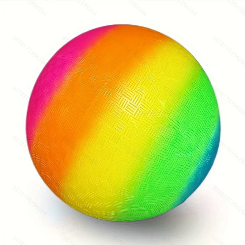 Rainbow Playground Ball for Dodgeball Handball and Party Games - Indoor & Outdoor Use