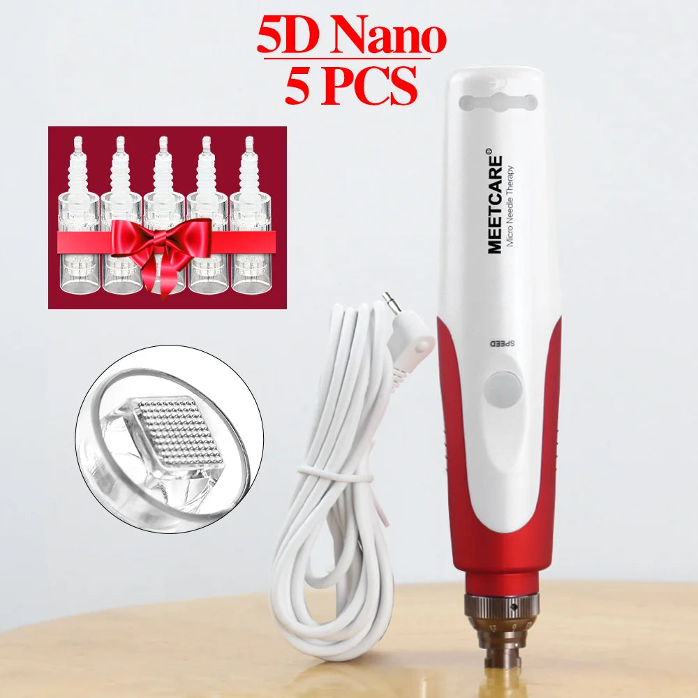 Wireless Microneedling Pen 0.2mm with Adjustable Speed & Cartridge Needles