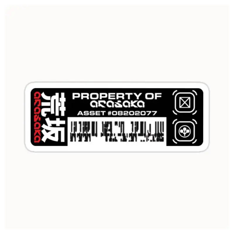 Waterproof Car Window & Motorcycle Stickers - Property Of Arasaka Decals