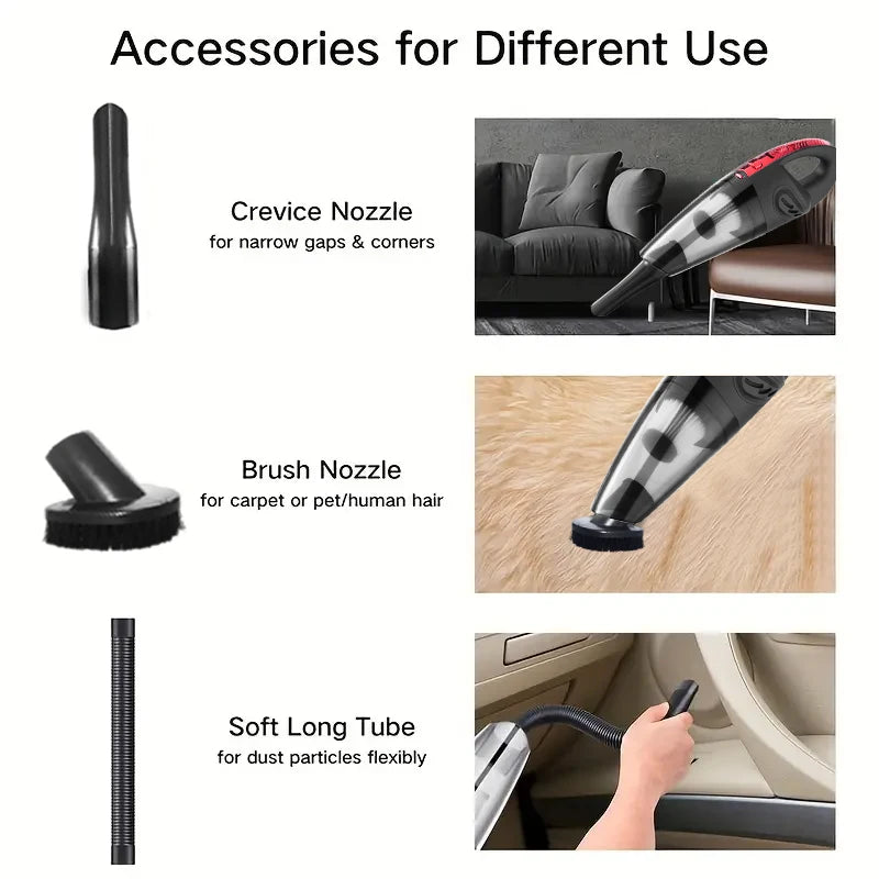 Portable Wireless Handheld Vacuum Cleaner with Strong Suction & Long Battery Life