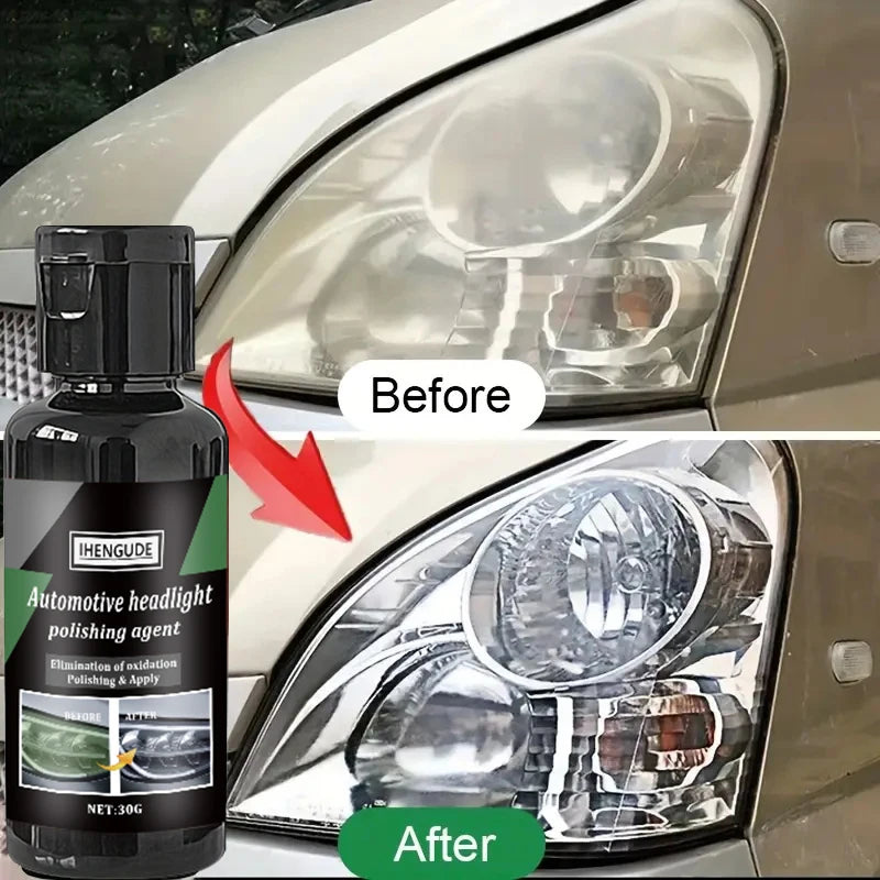 Car Headlight Polishing Wax 30g - Repair Yellowing & Oxidation, Headlamp Cleaner & Renovation Paste