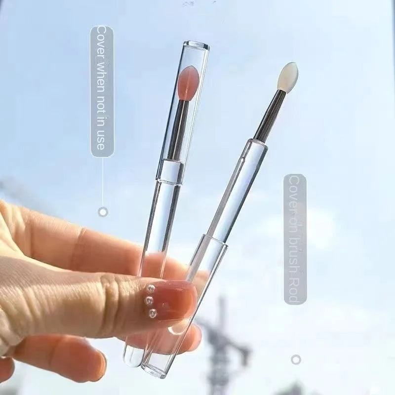 Portable Silicone Lip & Eye Makeup Brush Set - Soft, Multifunctional Applicators
