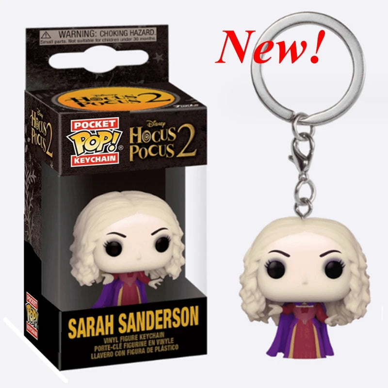 Action Figure Keychain Disney Mad Hatter Winifred Sanderson Set - Multiple Colors