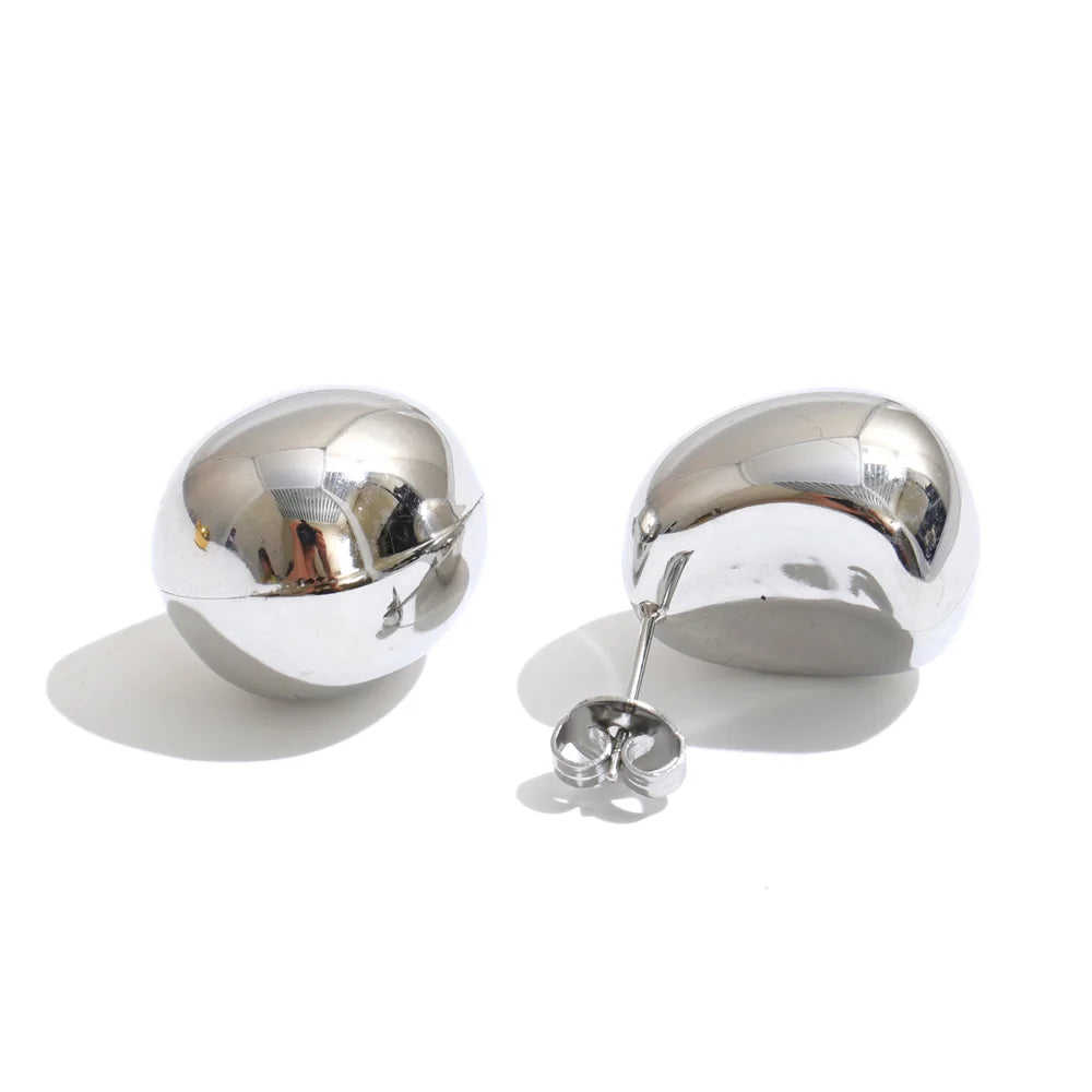 Minimalist Stainless Steel Chunky Stud Earrings for All Occasions