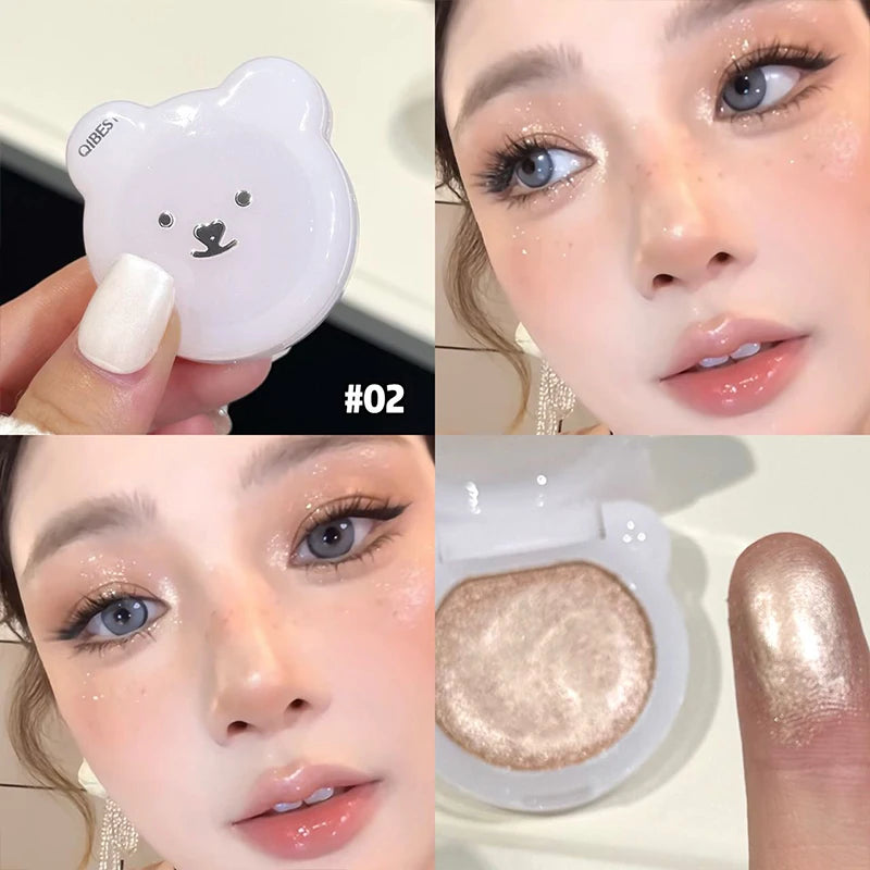 Multifunctional Eyeshadow Palette with Glitter & Highlighter - Long Lasting Shimmer Makeup