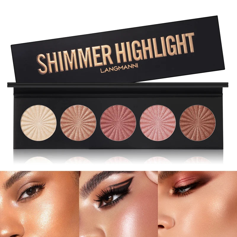All-in-One Highlighting and Contouring Makeup Palette - 5 Natural Shades