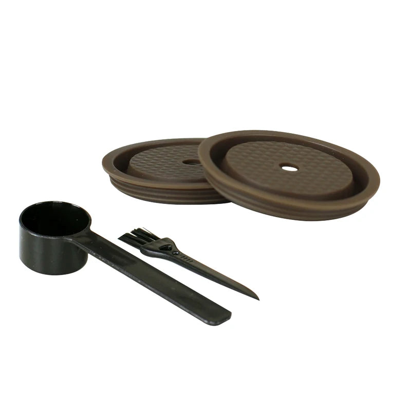 Reusable Silicone Lid for Vertuo Coffee Capsules - Brown, Light Green & Yellow