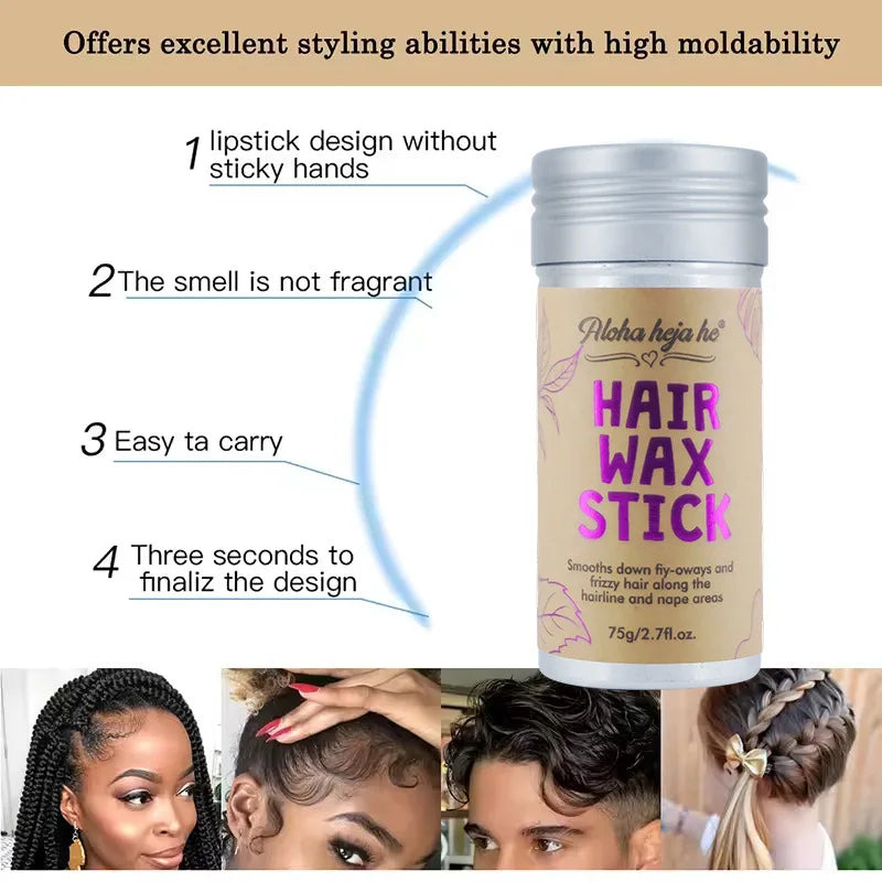 Non-Sticky Hair Wax Sticks for Styling & Flyaway Control - 1/2Pcs