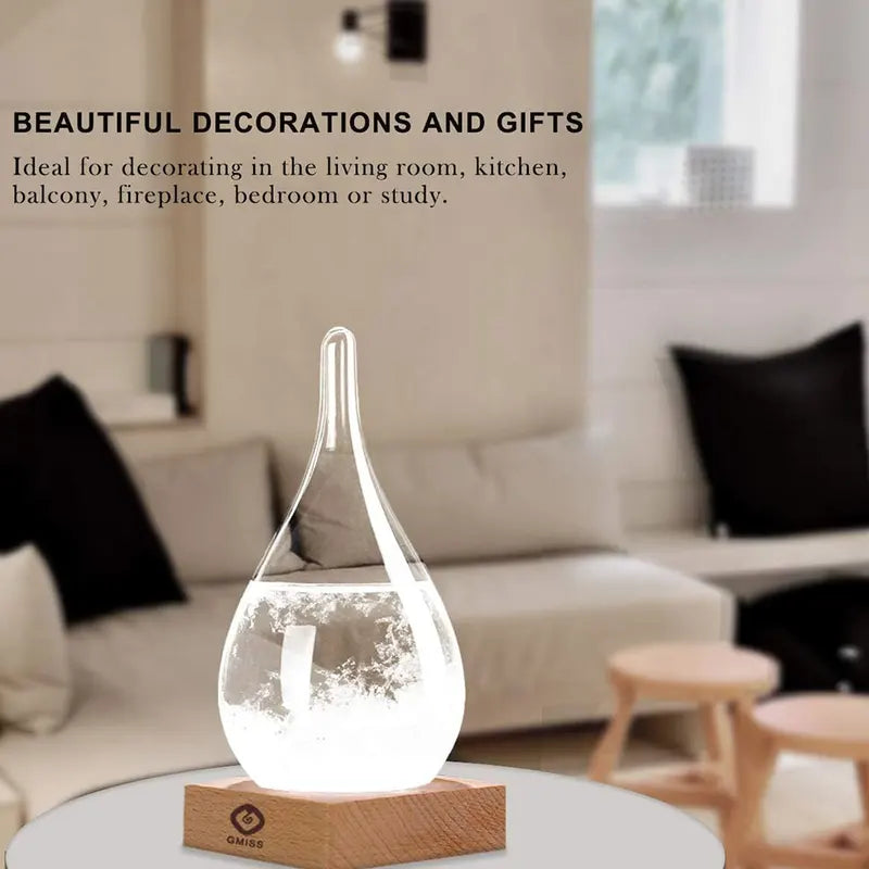 Crystal Storm Glass Weather Forecast Station - Desktop Decor & Gift
