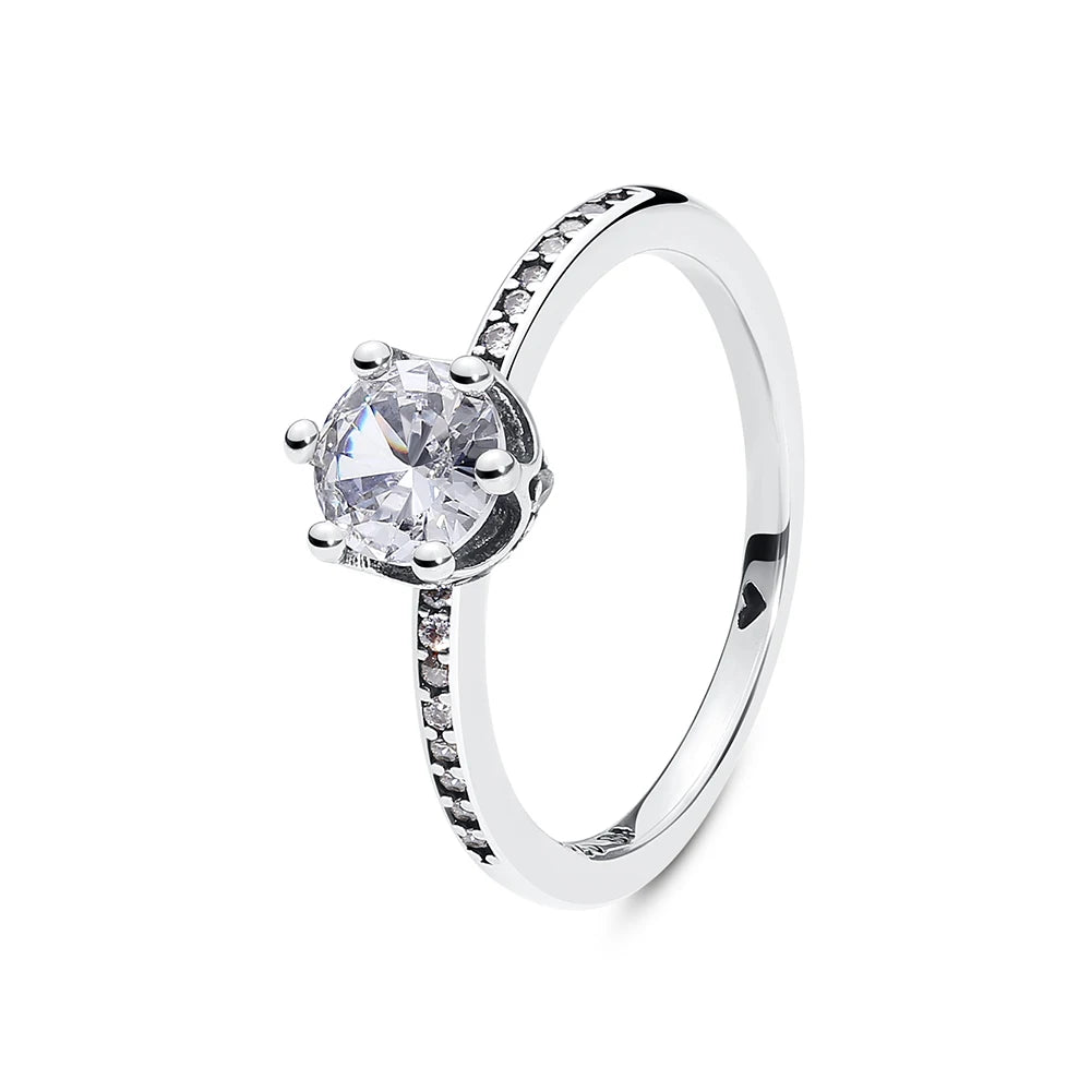 925 Sterling Silver Infinity Heart Engagement Wedding Ring for Women - Luxury Jewelry Gift