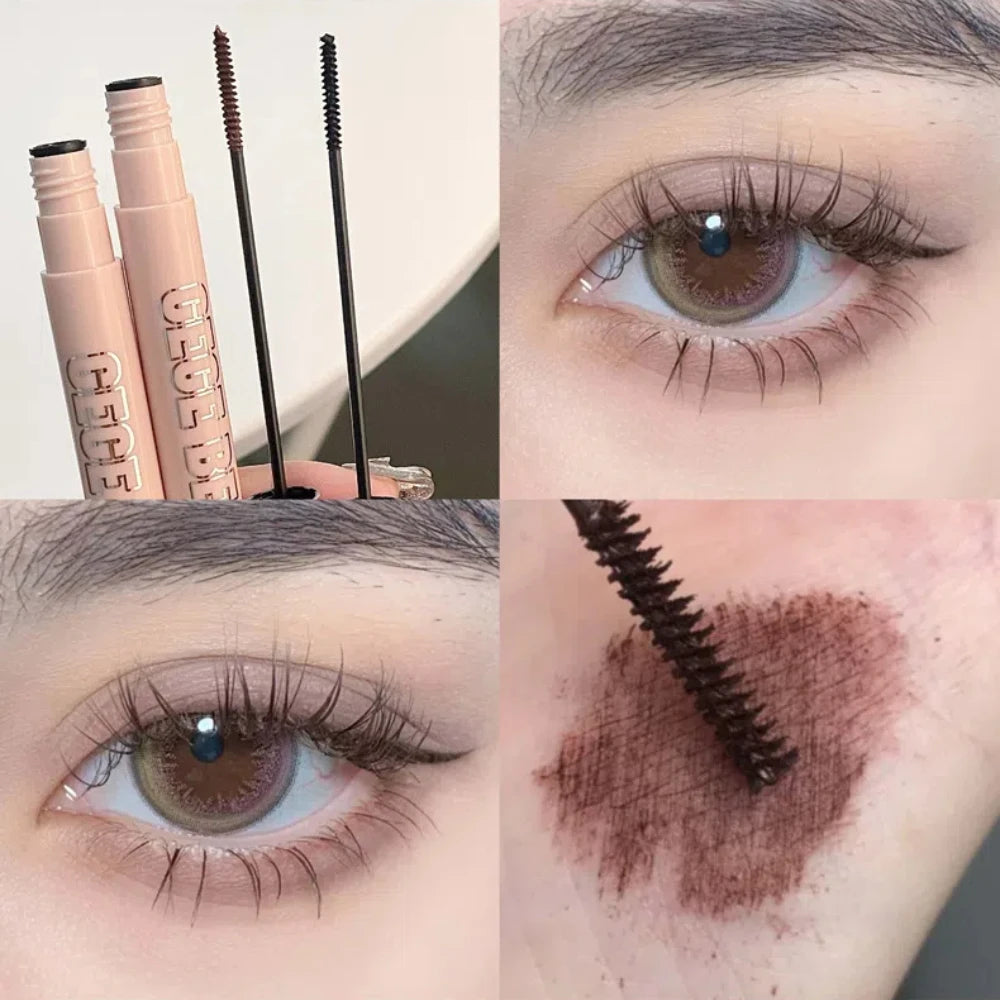 Matte Fiber Mascara with Ultra-Fine Brush - Waterproof, Fast Dry, Lengthening & Curling Makeup