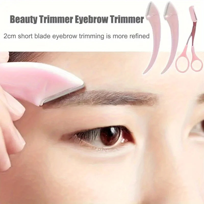 Eyebrow Trimmer Set with Precision Scissors & Comb - For On-The-Go Grooming