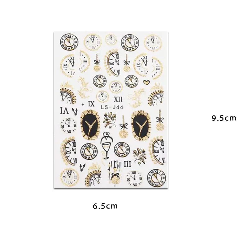 2PCS Firework Nail Stickers for New Year & Party Nail Art, Easy DIY Decoration