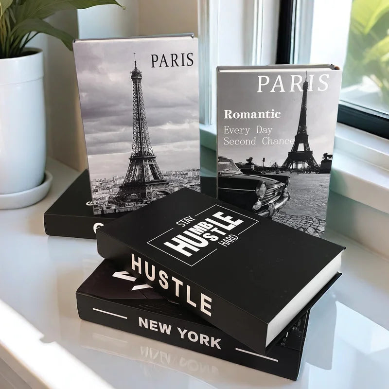 Luxury Fake Book Storage Box Home Decor Decorative Books for Interior Design