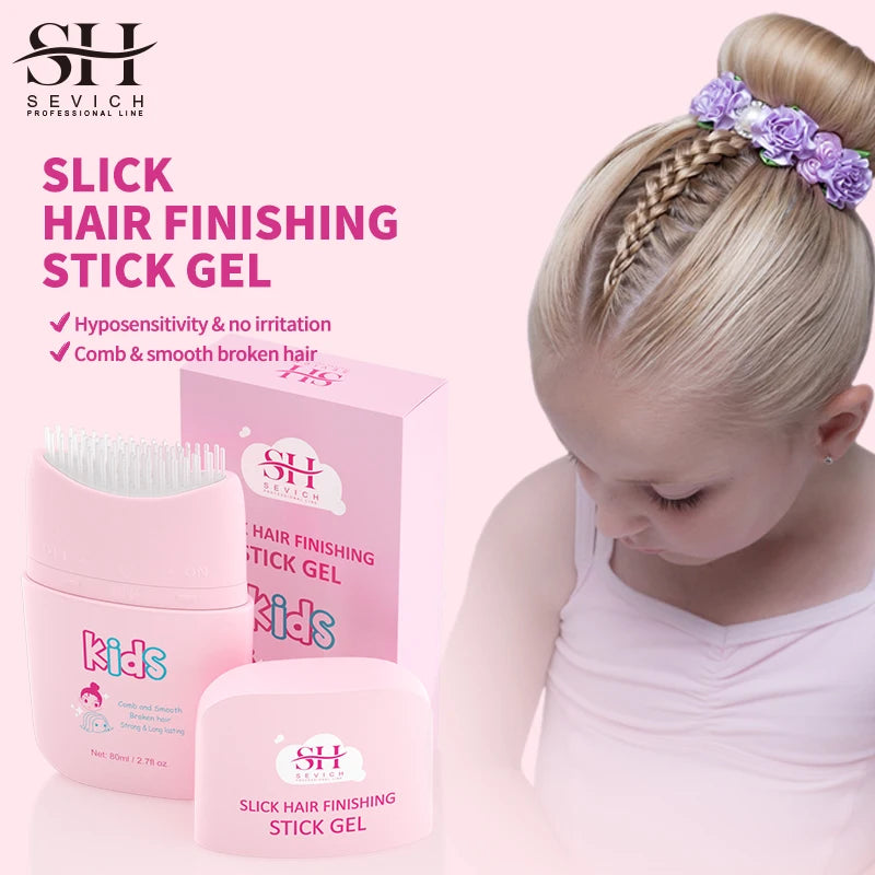 Hair Wax Stick for Wigs & Styling - Non-Greasy, 80ml with Built-In Comb