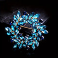 Women Elegant Crystal Garland Brooch Pin - High-End Fashion Accessory for Clothing & Gifts