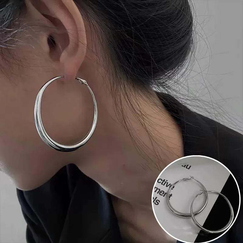 Sterling Silver Geometric Stud Earrings for Women - Versatile Jewelry Gift