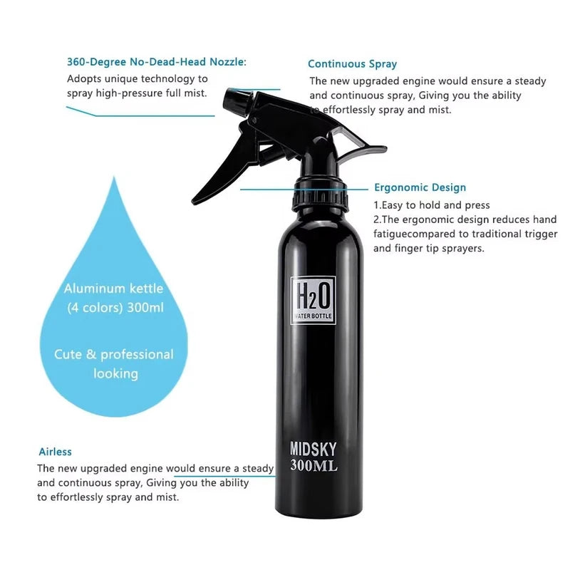 300/500ML High Pressure Spray Bottle Refillable Watering Can Salon Hairdressing Sprayer