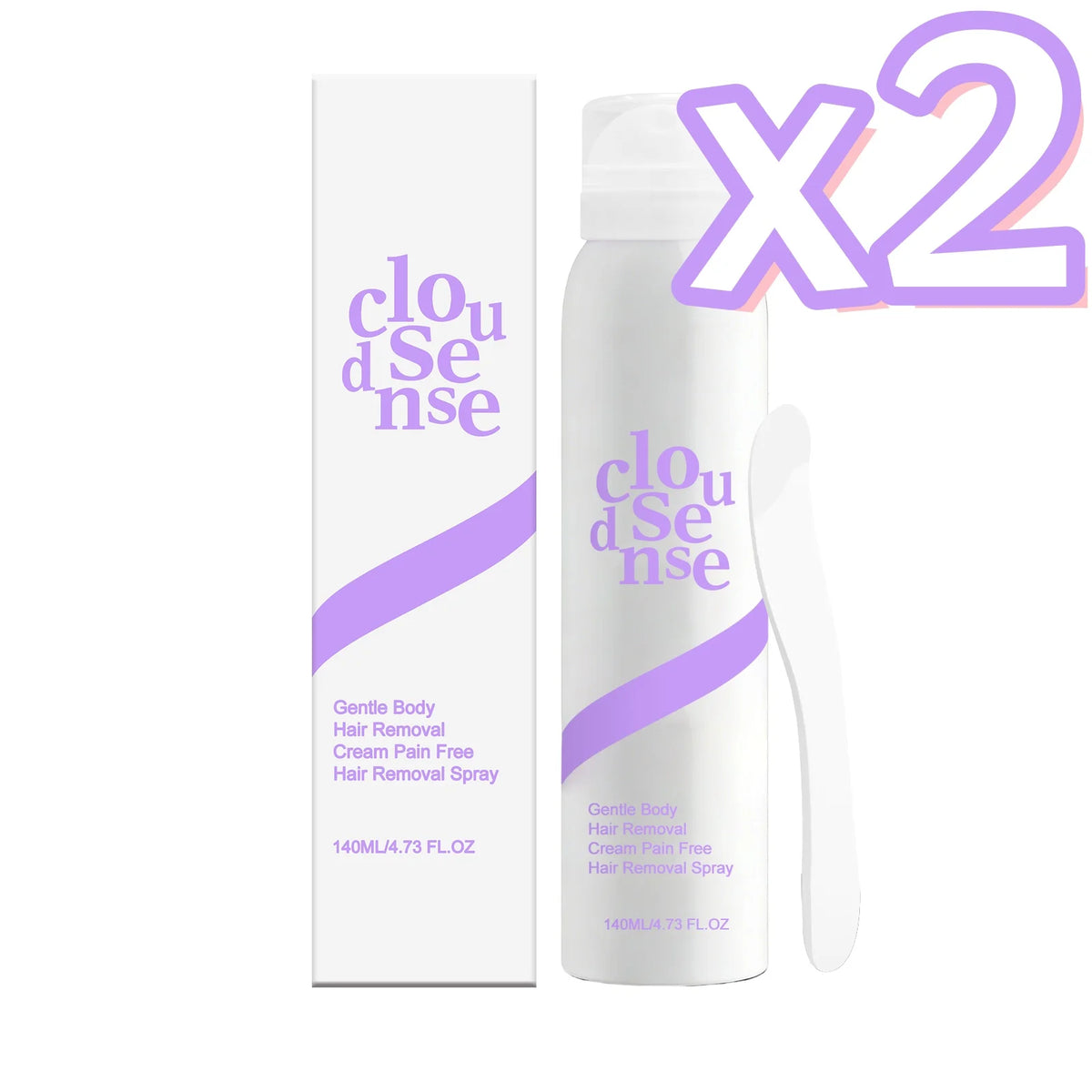 Painless Hair Removal Spray for Face, Arms, Body - Fast Acting & Skin Friendly