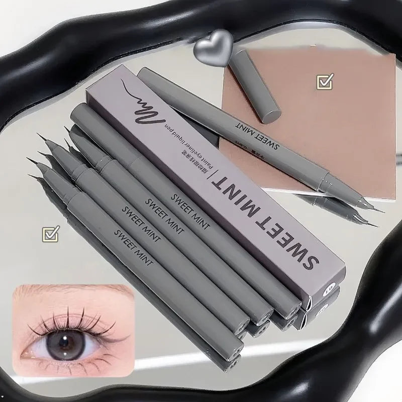 Waterproof Matte Liquid Eyeliner Pencil - Quick Dry, Long-Lasting, Black Brown
