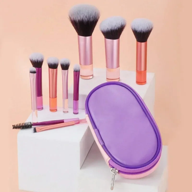 Makeup Brush Set 10 Pieces Soft Fluffy Professional Cosmetic Brushes for Face & Eyes