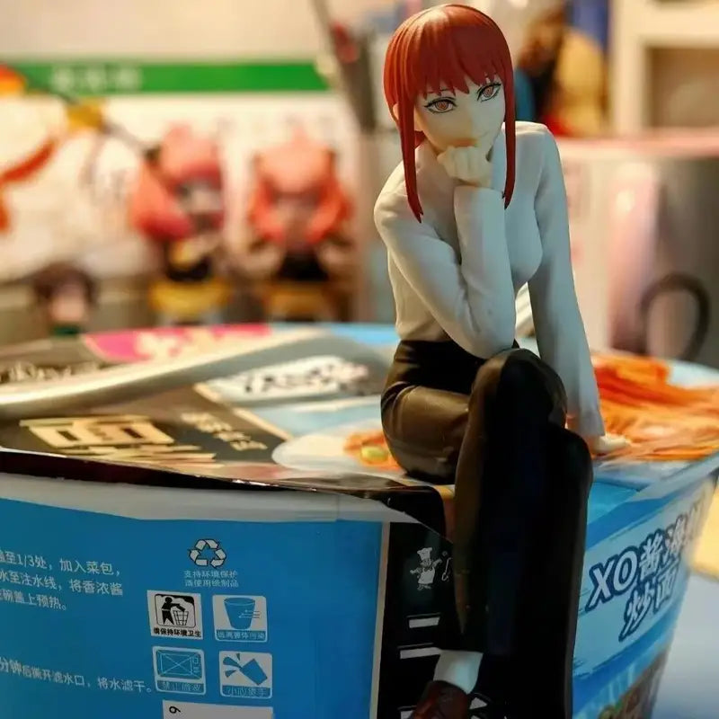 14cm Anime Chainsaw Man Makima Action Figure Noodle Stopper Collectible Toy
