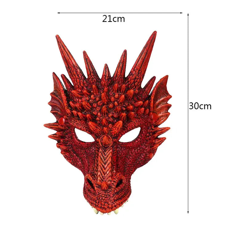 Halloween Horror Dragon Mask for Cosplay and Party Decorations - PU Foam 3D Mask