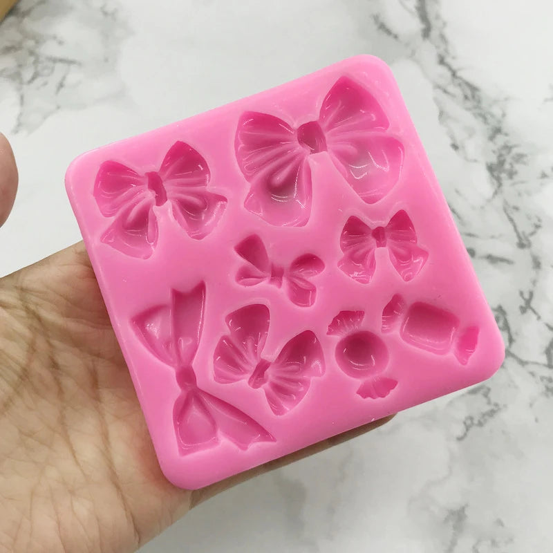 Silicone Bow Shaped Candy Mold for Chocolate & Cake Decoration