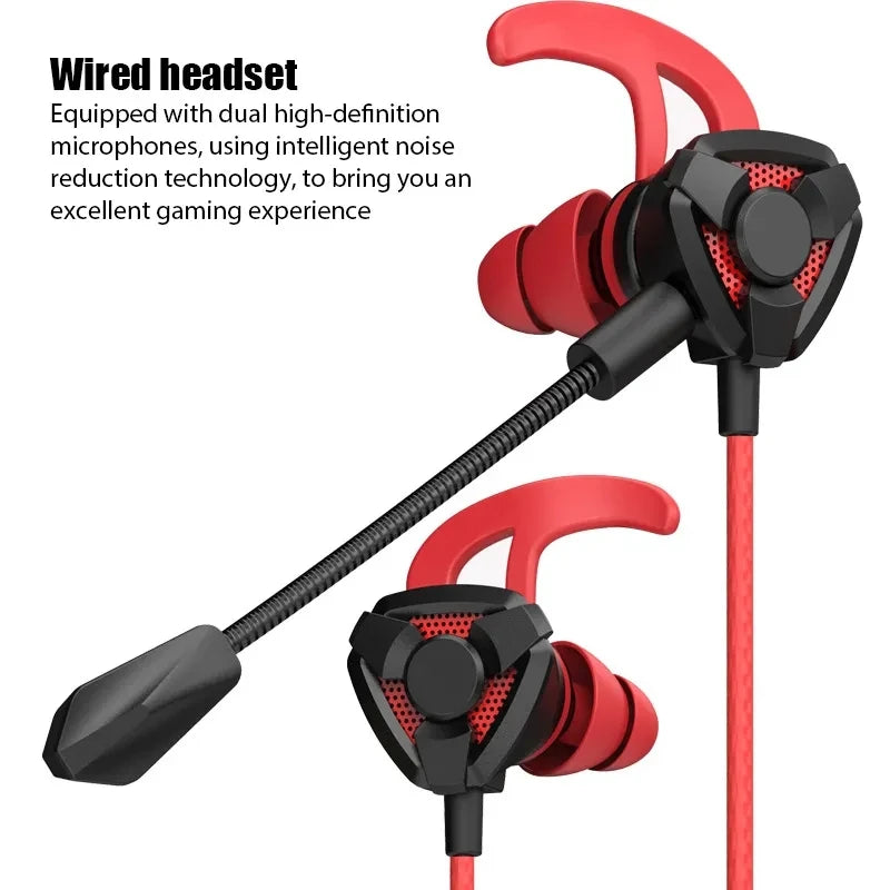 Wired In-Ear Gaming Headset with Mic for PS4 PC Mobile - Universal Earbuds