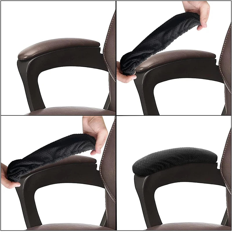 Stretchable Office Chair Arm Cover Dustproof & Stain Resistant Slipcover - 1 Pair